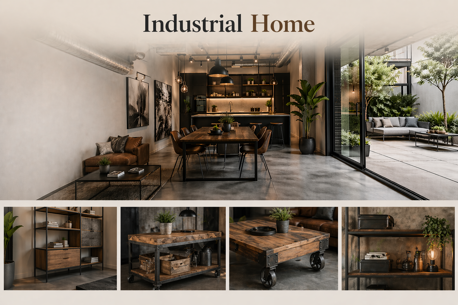 Industrial Home, arredi su misura — La Casa che Ami, Sgomberi Alessandria e Traslochi Piemonte